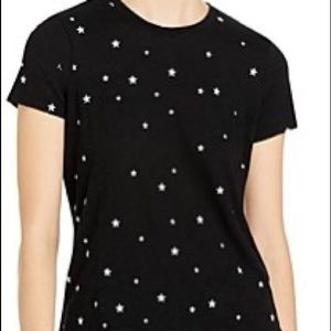 Black and white star print tshirt